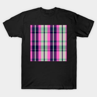 Vaporwave Aesthetic Aillith 2 Hand Drawn Textured Plaid Pattern T-Shirt